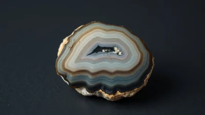 Banded Agate Natural Gemstone Crystal Specimen