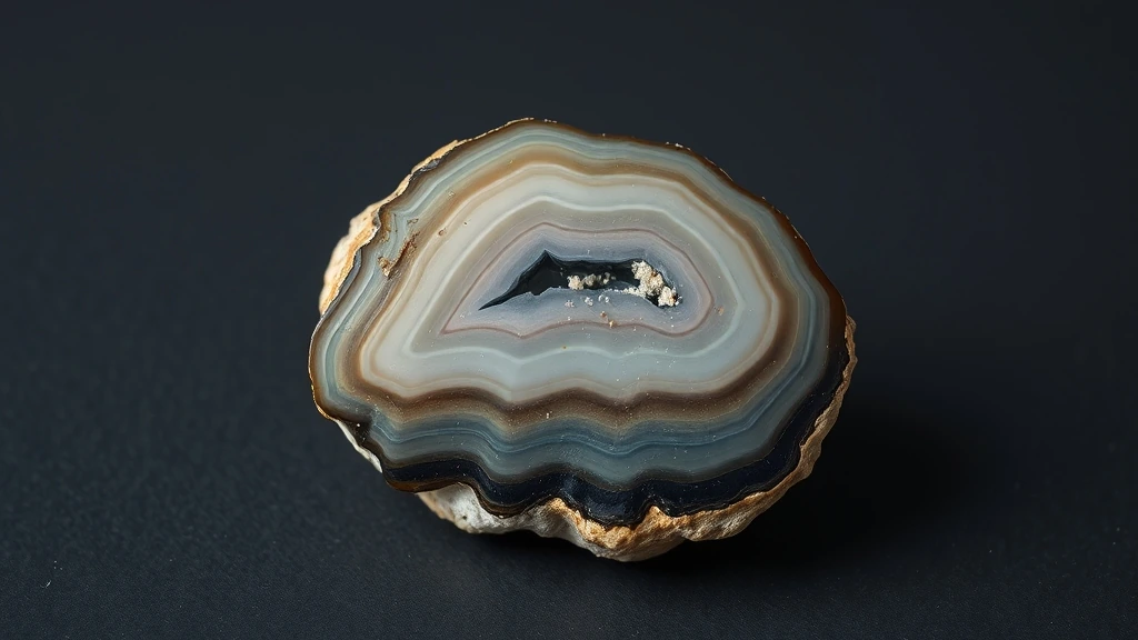 Banded Agate Natural Gemstone Crystal Specimen