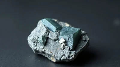 Benitoite Natural Gemstone Crystal Specimen