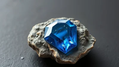 Blue Sapphire Natural Gemstone Crystal Specimen