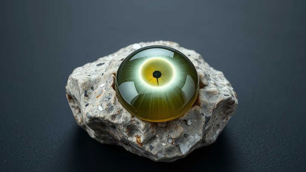 Cat's Eye Chrysoberyl Natural Gemstone Crystal Specimen