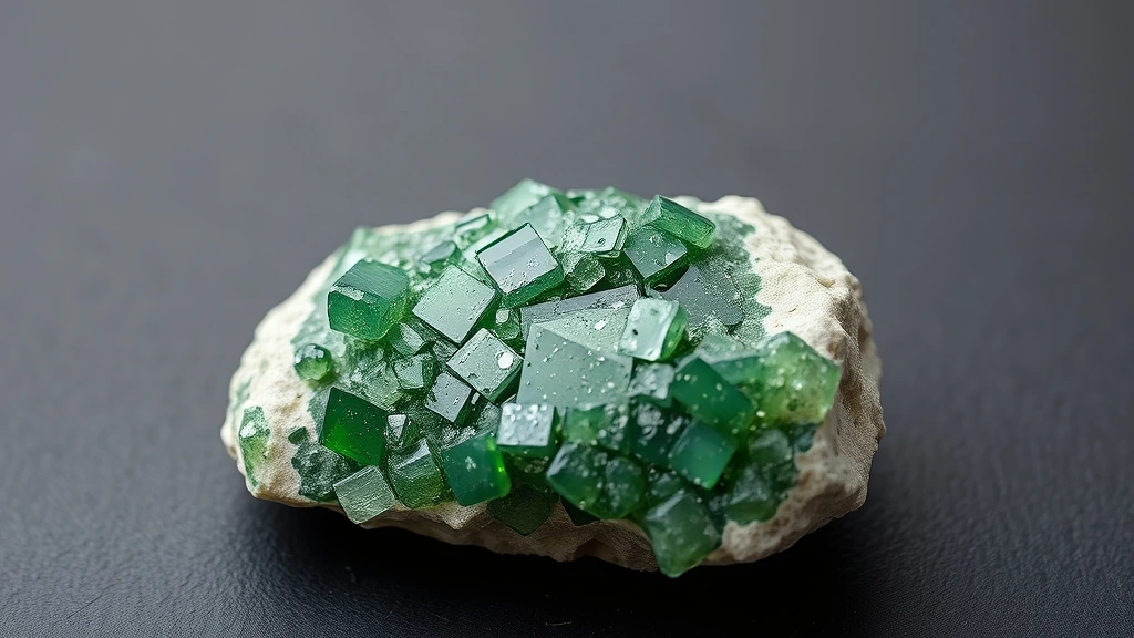 Chrome Diopside Natural Gemstone Crystal Specimen