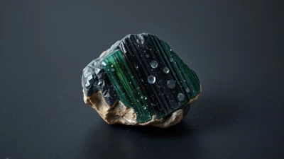 Chrome Tourmaline Natural Gemstone Crystal Specimen