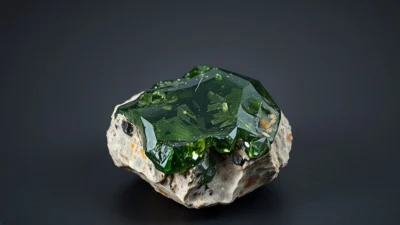 Demantoid Garnet Natural Gemstone Crystal Specimen