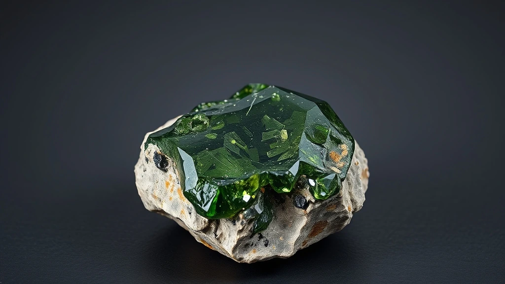 Demantoid Garnet Natural Gemstone Crystal Specimen