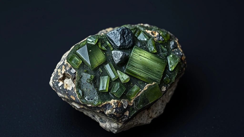 Epidote Natural Gemstone Crystal Specimen