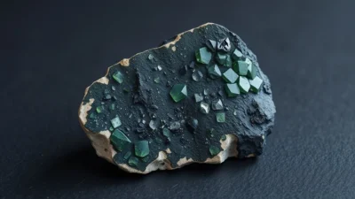 Gaspeite Natural Gemstone Crystal Specimen