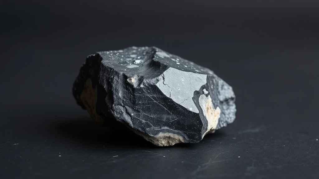 Jet (gagat) Natural Gemstone Crystal Specimen